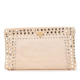 Canvas Canapa Studded Vernice Clutch